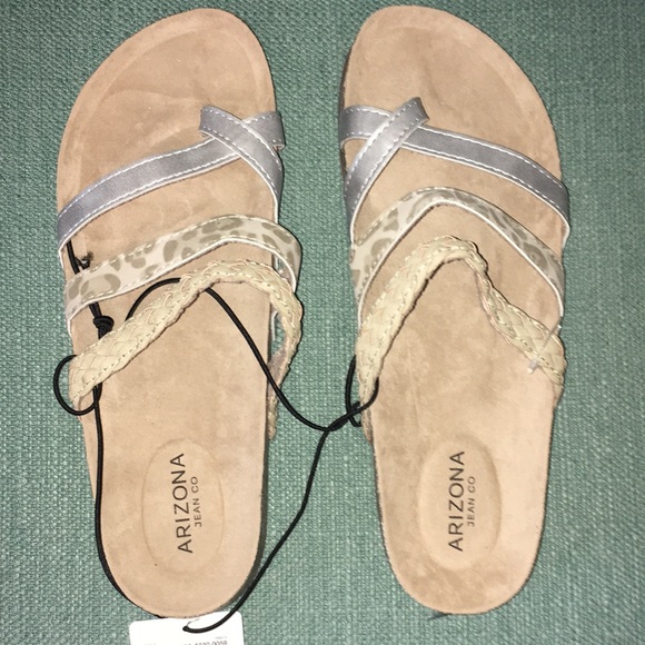 Arizona Jean Co-NWT-Woman’s Slip on Footbed Sandals-Size 10 Medium - Picture 2 of 13